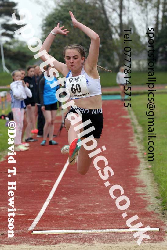 Long jump, 2021 North East Grand Prix No. 3, Monkton, Wednesday, june 2nd. Photo: David T. Hewitson/Sports for All Pics